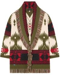 Alanui - Vest Met Franje En Icon Jacquard - Lyst