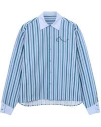 ROUGH - Striped Button-Up Shirt - Lyst