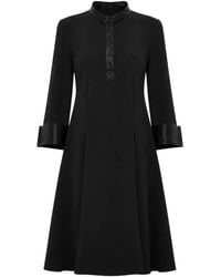 Balenciaga - Flared Midi-Jurk Met Lange Mouwen - Lyst