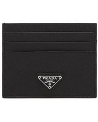 Prada - Logo-Plaque Card Holder - Lyst