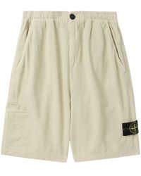 Stone Island - Compass-Badge Bermuda Shorts - Lyst