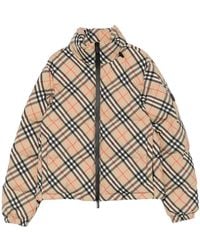 Burberry - Doudoune Check - Lyst