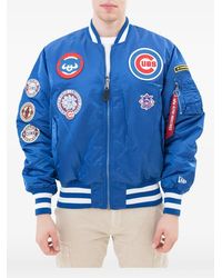 KTZ - X Alpha Industries Chicago Cubs Patch-Detail Bomber Jacket - Lyst