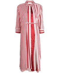 Ports 1961 - Vestido camisero largo a rayas - Lyst