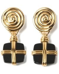 Rejina Pyo - Squiggle Plated With Onyx Earrings - Lyst