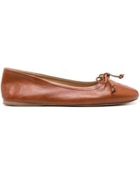 JW Anderson - Round-Toe Leather Ballerina Shoes - Lyst
