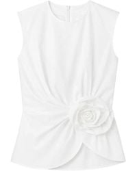 Liviana Conti - Floral-Applique Sleeveless Top - Lyst