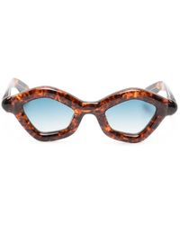 Paloceras - Tortoiseshell-Effect Geometric-Frame Sunglasses - Lyst