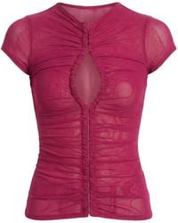 Axel 113 - Gia Ruched Cut-Out T-Shirt - Lyst