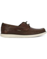 Barbour - Lace-Up Stitching Boat Shoes - Lyst