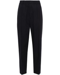 Emporio Armani - Elasticated-waist Tapered-leg Trousers - Lyst