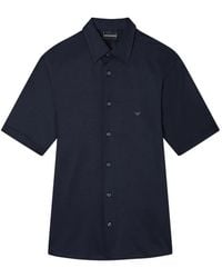 Emporio Armani - Short-Sleeve Buttoned Shirt - Lyst