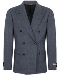 Canali - Double-Breasted Blazer - Lyst