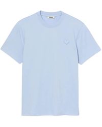 Sandro - T-Shirt With Heart Patch - Lyst