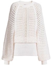 Balmain - Short Crochet Lace Dress - Lyst