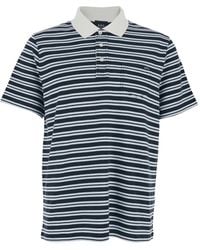A.P.C. - Striped Polo Shirt - Lyst