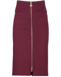 Patrizia Pepe - Logo-Embellished Zip-Front Midi Skirt - Lyst