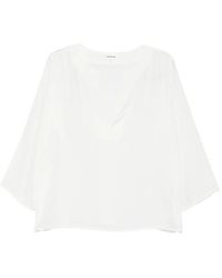 P.A.R.O.S.H. - Saxon Blouse Met V-Hals - Lyst