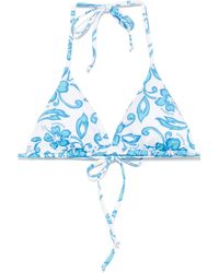 Sundek - Bikinioberteil Mit Blumen-Print - Lyst