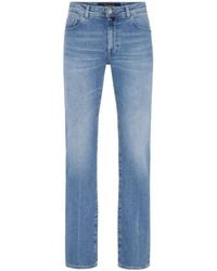 Billionaire - Logo-Patch Washed Straight-Leg Jeans - Lyst