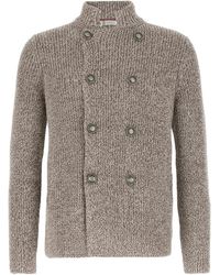 Brunello Cucinelli - Double-Breasted Cardigan - Lyst