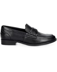 Guess - Logo-Plaque Penny Loafers - Lyst