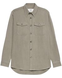 Ami Paris - Pointed-collar Wool Shirt Jacket - Lyst