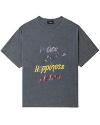 we11done - T-Shirt mit Slogan-Print - Lyst