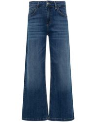 Liu Jo - High-waisted Cropped Flared Jeans - Lyst