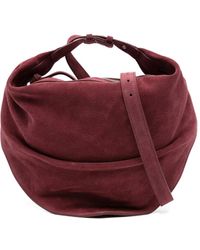 FEDERICO CINA - Suede Curved-Shape Shoulder Bag - Lyst