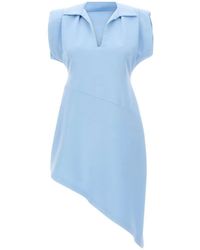 Kaos - Asymmetric Padded-Shoulder Dress - Lyst