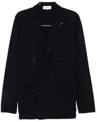 Lardini - Double-Breasted Knit Blazer - Lyst