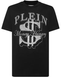 Philipp Plein - T-Shirt Verfraaid Met Stras - Lyst