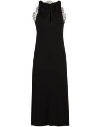 Givenchy - Lace-Appliqué Halterneck Midi Dress - Lyst