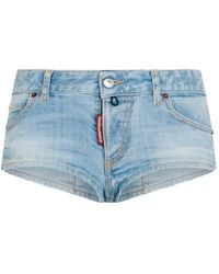DSquared² - Super Bleached Jean Hot Shorts - Lyst