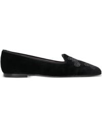 Castañer - Floral-Motif Velvet Loafers - Lyst