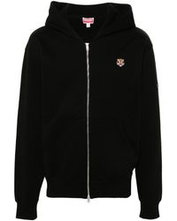 KENZO Dragon Embroidery Zip Front Hoodie in Black for Men Lyst Canada