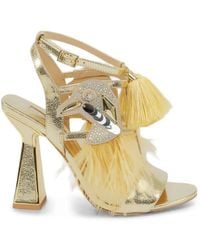 Kat Maconie - Tassel-Embellished Feathered Sandals - Lyst