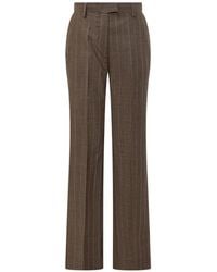Ganni - Pantalon Droit À Fines Rayures - Lyst