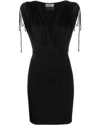 Versace - V-neck Sleeveless Minidress - Lyst