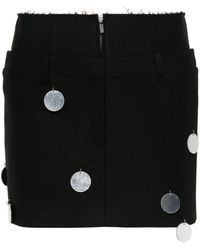 David Koma - Mirror-embellished Twill Mini Skirt - Lyst