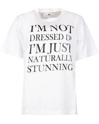 Elisabetta Franchi - Lightweight Jersey T-Shirt With Print - Lyst