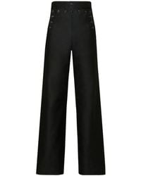 Maison Margiela - Wide-Leg Satin Trousers - Lyst
