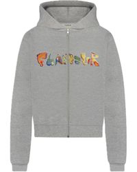 flâneur - Embroidered-Logo Hoodie - Lyst
