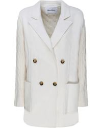 Max Mara - Dalida Cable-Knit Double-Breasted Coat - Lyst