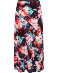 Patrizia Pepe - Hybrid Floral-print Midi Skirt - Lyst