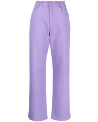P.A.R.O.S.H. - Wide-leg Cotton Trousers - Lyst