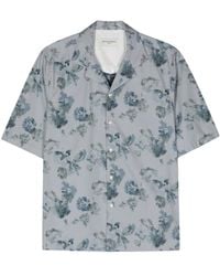 Officine Generale - Overhemd Met Bloemenprint - Lyst