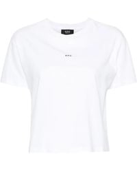 A.P.C. - Logo-Print Cotton T-Shirt - Lyst