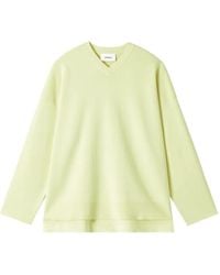 Enfold - V-Neck Dropped-Shoulder Sweater - Lyst
